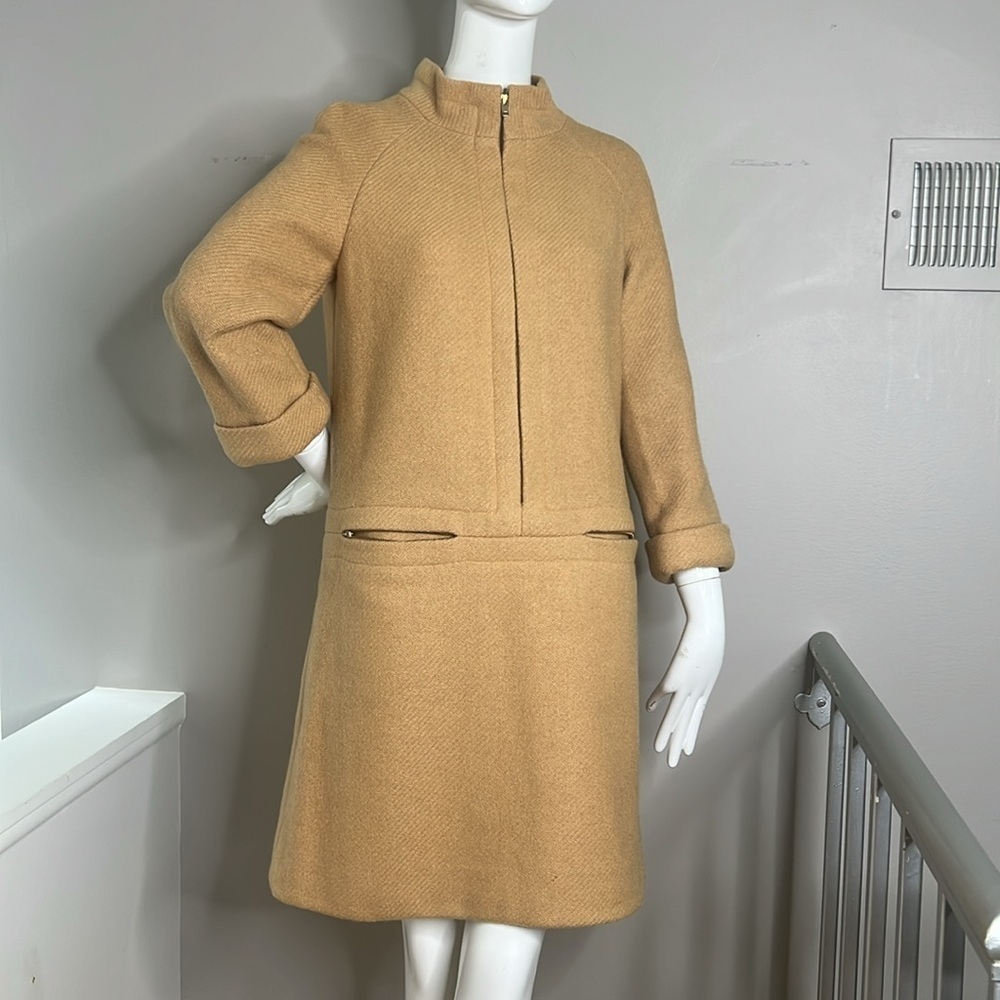 Sophisticates Sz 8 Wool Front Zip Structures Dress